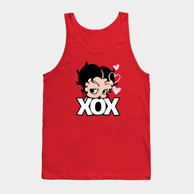 BETTY BOOP - Hugs & Kisses Tank Top by KERZILLA